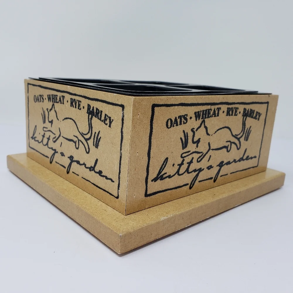 Kitty Garden Catnip Oats Wheat Rye Barley Planter Box